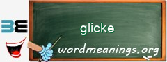 WordMeaning blackboard for glicke